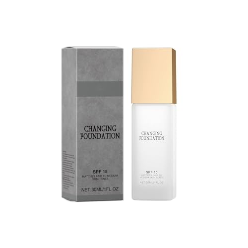 Merodacosmetics Changing Foundation with SPF 15,Hautton Anpassende Feuchtigkeitsspendend Und Natürlich Foundation,Langanhaltender Service,Für einen strahlenden, jugendlichen Teint