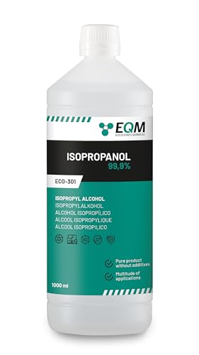 EQM | ECO-301 | Isopropanol - Isopropylalkohol 99.9% | 1L | Reinigung von elektronischen Bauteilen, Linsen und Bildschirmen | Reinigung von Harzen im 3D-Druck