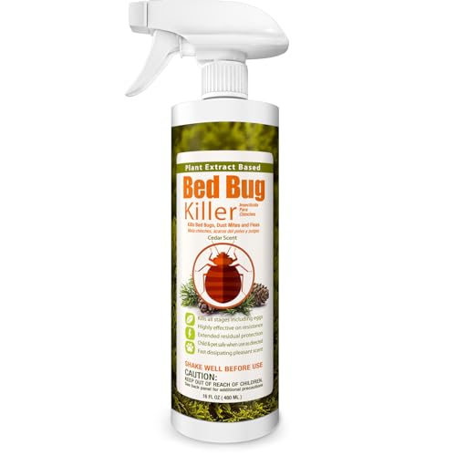 Bettwanzen Killer 16 oz EcoVenger, 100% Tötung Wirksamkeit, Bettwanzen und Milben, Tötet Eier & Resistente, Lang anhaltender Schutz, USDA BIO-zertifiziert, Sicher für Kinder & Haustiere