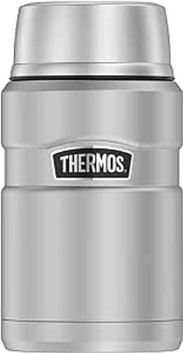 Thermos STAINLESS KING FOOD JAR 0,71l, stainless steel, Thermosbehälter aus Edelstahl, 14h heiß / 24h kalt, absolut dicht für Suppe, Müsli, Eintopf, Thermobehälter für Essen groß, spülmaschinenfest