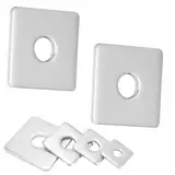 Ctyjia 20 Stück Edelstahl Quadratische Unterlegscheiben, M4 Quadrat Unterlegscheibe, M4x10x10x1mm Quadratische Unterlegscheibe mit Rundem Loch