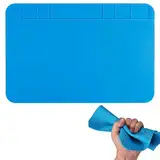 Lötmatte, 30x20cm Lötarbeitsmatte mit Skala, Antistatische Reparatur Matte und Schraubenposition zum Löten, zum Löten, Reparieren