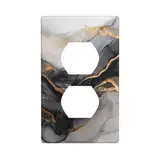 Duplex-Gerätesteckdose, Wandplatte, Steckdosenabdeckungen, 1-Gang-Schalterplatte und Steckdosenabdeckung, 7 x 11,4 cm, für Küche, Schlafzimmer, Heimdekoration