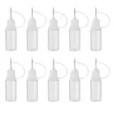 Nadelflaschen Set,Needle Tip Bottle,10Stk Klebstoffflasche 10ml,Flasche Applikator Kleber,Dosierflasche,Quetschflasche Klein,Leimflasche Leer,Kleine Plastikflaschen Zum BefüLlen,Applikator Flasche