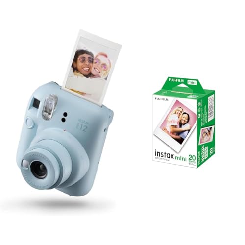 INSTAX Mini 12 Sofortbildkamera Pastel-Blue + Mini Film Standard (20/PK)