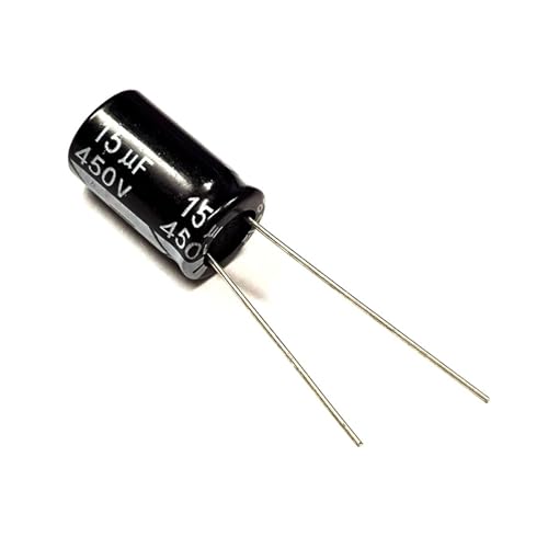 EGPBUABIO 5PCS 15uF 450V 15MFD 450Volt Aluminum Electrolytic Capacitor 10 * 17mm Radial 15mf450v 15uf450v 450v15mf 450v15uf