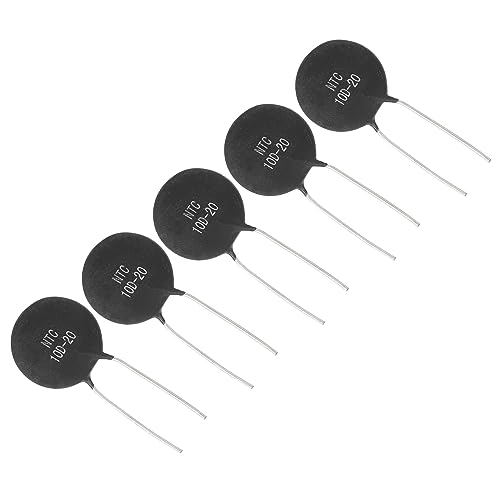 PATIKIL NTC Thermistoren Widerstände 5Stk 10 Ohm NTC10D-20 Hochempfindlicher Strombegrenzer Temperatursensor für Messung Temperatur Schwarz