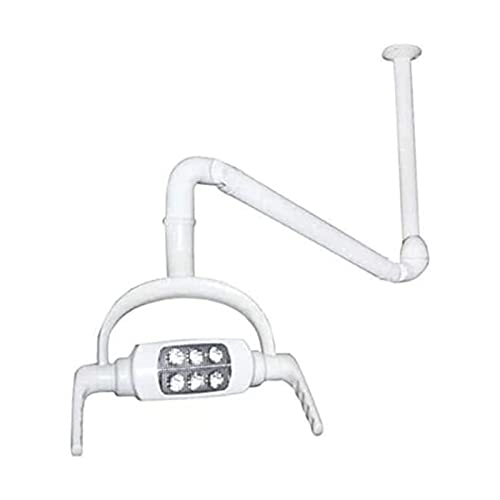 Dental Oral Light Lamp, chirurgische Untersuchungslampe, 6 LED-Linsen-Deckenhalterung mit Arm, verstellbares LED-Kaltlicht, schattenlose chirurgische Oraluntersuchungslampe für ZAH