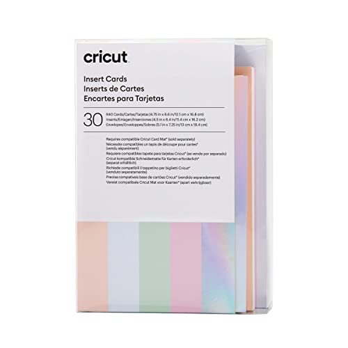 Cricut Insert Cards | Prinzessin | 12,1 cm x 16,8 cm (Cricut -Größe R40) | 30-Pack | Zur Verwendung mit Cricut Card Matte - 2x2