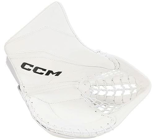 CCM EFLEX 6.5 Eishockey Torwarthandschuh Catcher, Junior (Weiß/Weiß/Weiß/Weiß, Ganz rechts)