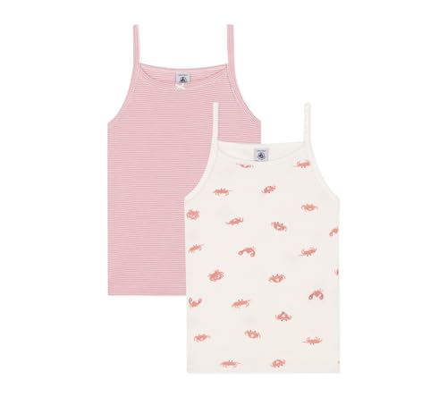 Petit Bateau Mädchen A0D3Z Hosenträgerhemden, Variante 1, 6 Jahre (2er Pack)