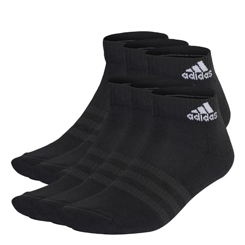 adidas, Cushioned Sportswear Ankle Socks 6 Pairs, Socken, Schwarz-Weiss, 43-45 EU