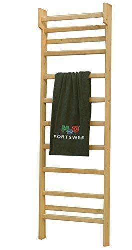 Dynamic24 Holz massiv Sprossenwand 225x70cm Klettergerüst Turnwand Kletterwand Sport Gerüst Fitness Kieferholz (1 Stück)