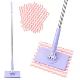 TYBYBB Automatischer Tuchwechsel Mini Mop, Praktischer Wischmopp Automatischem Tuchwechsel, 360° Rotating Head Mini-Mopp, Minis Reinigungsmopp für Böden, Wänden, Schränken und Spiegeln