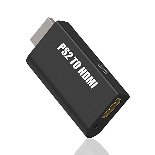 PS2 zu HDMI Adapter mit 3,5 mm Audioausgang für HDTV/HDMI Monitore, Playstation 2 auf HDMI Konverter