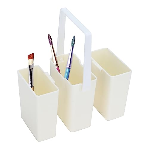 Pinsel Wascheimer, tragbarer dreifach Abnehmbarer Aquarell Kunststift Behälter, multifunktionaler Pinsel Reinigungseimer mit Griff