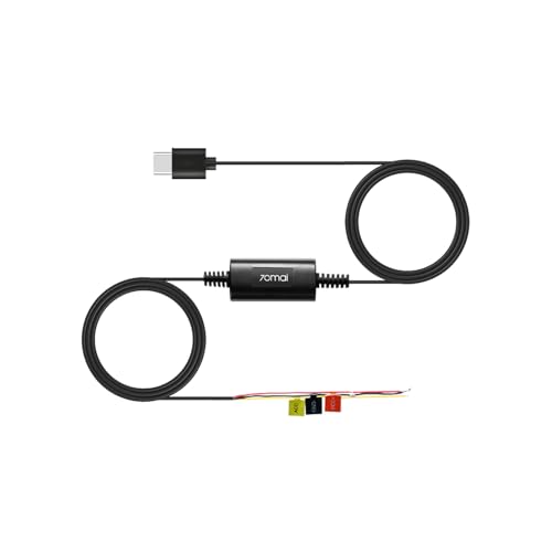 70mai Hardwire Kit UP03, Type-C Hardwire-Kit mit Niederspannungsschutz, 24 Stunden Parküberwachung, Stromversorgung für 70mai Dash Cam M310/M500/A500S/A510/A810/4K Omni, 10ft, 12V-30V auf 5V/2.4A