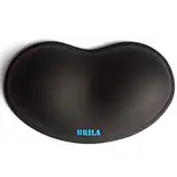 BRILA Ergonomische Silikon-Maus-Handgelenkauflage, kühlendes Silikagel, PU-Leder, Maus-Handgelenkstütze, Pad für Büroarbeit und Laptop, Computer-Gaming
