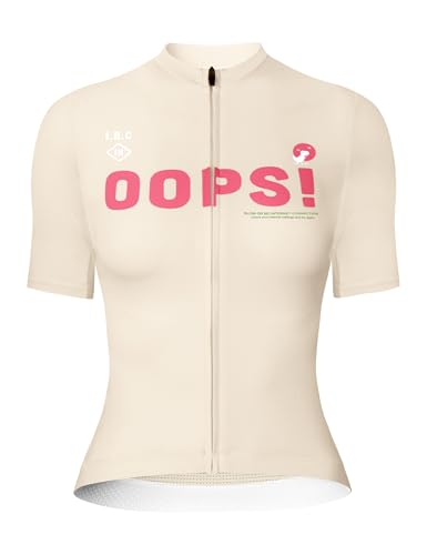 INBIKE Radtrikot Fahrradtrikot Rennradtrikot Damen Sommer Kurzarm Fahrradbekleidung Frauen mit 3 Taschen Atmungsaktiv Schnelltrocknend Fahrradsport Blassrose L
