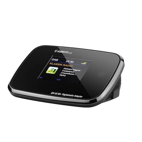 Albrecht DR 52 BA Digitalradio-Tuner, Adapter zum Aufrüsten von HiFi-Anlagen & UKW-Radios zum digitalen DAB+ Empfang & Musik-Streaming, schwarz