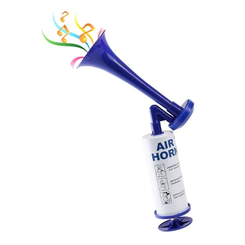 UMLIPOT Air Horn, Handheld Signalhorn, Fanfare Horn, Metall Klassische Lufthorn, TröTe Drucklufthorn, Druckluft Hupe. (blau)
