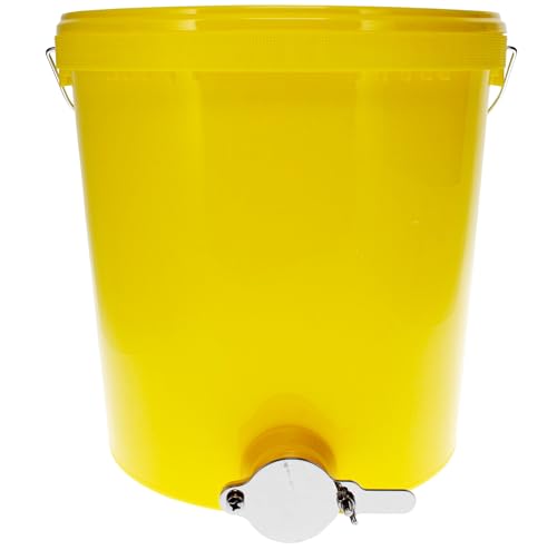 Germerott Bienentechnik Abfülleimer 25kg mit Quetschhahn zum einfachen und schnellen Abfüllen des geschleuderten Honigs. Ideal auch für Jungimker die erst kleine Mengen zum abfüllen haben.