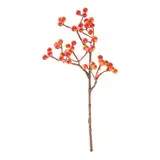 DPI Beeren Pick Orange, 28cm Zweig Ast Floristik Bastelzweig Gartendeko Kunstzweig Kunstblume