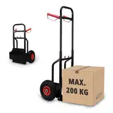 Grafner Sackkarre klappbar und ausziehbar, Belastbarkeit 200kg, Luftbereifung, Haltegriffe und Radschutz, solide Stahl-Ausführung, Stapelkarre Transportkarre Transportwagen