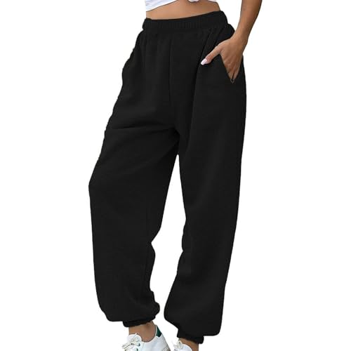 warehouse deal retourenware damen jogginghose Sporthose Damen Lang High Waist Sporthose Weites Bein Sweatpants Mit Elastischem Bund Yogahose Trainingshose Fitness Sweathose sporthose damen weites bein