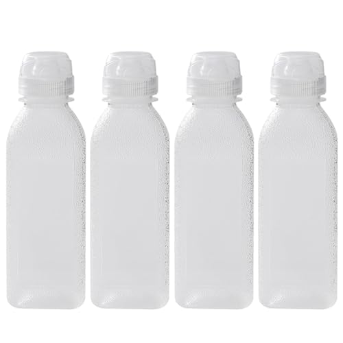 4pcs Squeeze Flaschen 11 Unzen Ketchup Flaschen Squeeze BPA-freies Plastik-Gewürz-Squeeze Flaschen Leckdosen klarer Ölspender Flasche für Sirup, Saucen, Dressing, Öl, Ketchup-Flaschen Squeez