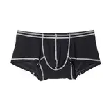 WKAYsIV Herren Atmungsaktive Männer Boxershorts atmungsaktiv, sexy Kontrastlinien-Sport Unter Herrenhose (Black, XL)