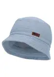 Sterntaler Fischerhut Musselin - Jungen Sonnenhut aus Baumwoll Musselin (Bio) - Baby Bucket Hat mit Futter aus Musselin (Bio) - UV-Schutz 50+ Baby und Kinder Sommerhut, graublau, Größe 51