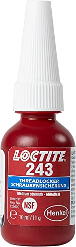 LOCTITE Schraubensicherung 243, Schraubenkleber für die Sicherung von Schrauben, mittelfestes Schraubensicherungsmittel für Metallgewinde, Flüssigkleber für z. B. Pumpen, 1x10ml