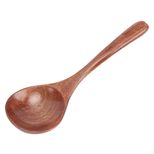 Holz Schaufel, Holz Löffel Suppe Schöpf Löffel Badesalz Schaufel für Mehl Kanister Küche Kochlöffel, 7,9 in (dunkelbraun)