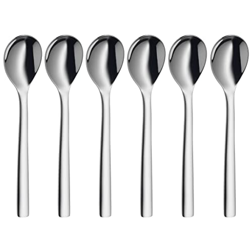 WMF Nuova Eierlöffel Set 6-teilig, 12 cm, Cromargan Edelstahl poliert spülmaschinengeeignet, Eierlöffel Edelstahl