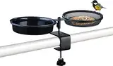 Royal Gardineer Vogelfutter Station: 2in1-Vogeltränke und Futterstation mit Klemmhalterung (Vogelfutter-Schalen, Wasserschalen Vogel, Gartendeko)