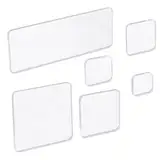 Piriuuo 6 Stück Acryl Stempelblock Set, Acrylblock für Silikonstempel Transparent Stempelblöcke mit Gitterlinien DIY Acryl Stempelblock Set für Scrapbook Stempel Weihnachtskarten Crafts Making(Gerade)