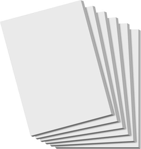 Roneky Notizblock A6 Notizblock kleine, 6 Stück Schreibblock A6 weiße Notizblöcke, kleine Schreibblöcke weißes Papier, 50 Blatt pro Blanko Mini Notizblöcke Kratzpapier Paper für Büro Schule Haus