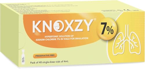 KNOXZY Inhalationslösung hyperton Kochsalzlösung 7% – Ampullen für Inhalation – 48 x 4 ml Single – Dosierung Ampullen