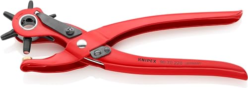 Knipex Revolverlochzange rot pulverbeschichtet 220 mm 90 70 220 EAN