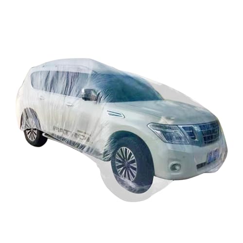Autoabdeckung PE Wasserdicht. Vollgarage Autoplane für Regen Sonne Staub Schutz. PKW Abdeckplane Wetterfest, Faltgarage für Limousine und Kombi, 350 x 550 cm