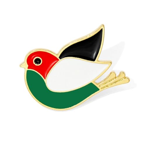 Palästina Vogel Anstecknadel, Palästina Flagge Pin Palästina Emaille Anstecknadeln Adler Flagge Revers Vogel Palästina Nati Pin Palästina, 1.33in