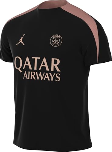 Nike PSG Shirt PSG M Nk Df Strk Ss Top K3R, Black/Black/Rust Pink/Rust Pink, FQ2612-013, M