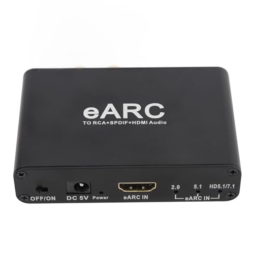 EARC Audio Extractor, 192 kHz EARC -Audio -Konverter Zum HDMI Optical/SPDIF L/R 3,5 -mm -Aux -Sound -Extraktor, HDMI -EARC/ARC, um Optischer Audioadapter für den HDTV