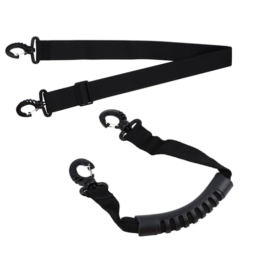 KOMBIUDA 2 Stück Skischuhriemen einstellbar Stiefel Clip- Snowboarden Träger Skischuh Tragehilfe Skischuh Tragegriff Schneeschuhriemen Riemen für Rollschuhe Tragegurt Schleife Black
