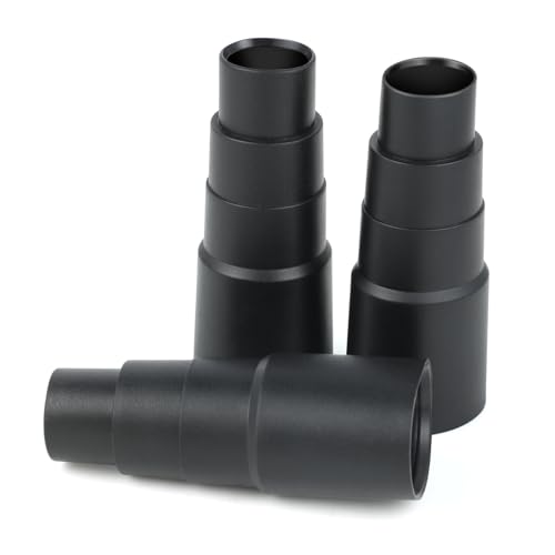3 Stück Schlauchadapter universal - universal PVC Staubsauger Adapter - Staubsaugerschlauch 4 Schicht Schwarz für Anschluß an Staubsaugerschlauch - 25 mm bis 42 mm mit Bosch, Makita, Kärcher