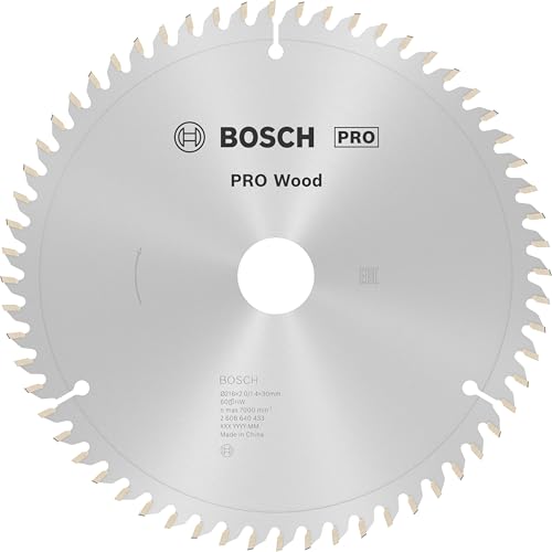 Bosch 1x PRO Wood Kreissägeblatt für Netz-Kapp‑ und Gehrungssägen (für Weichholz, Hartholz, Ø mm, Professional Zubehör Kapp- und Gehrungskreissäge)