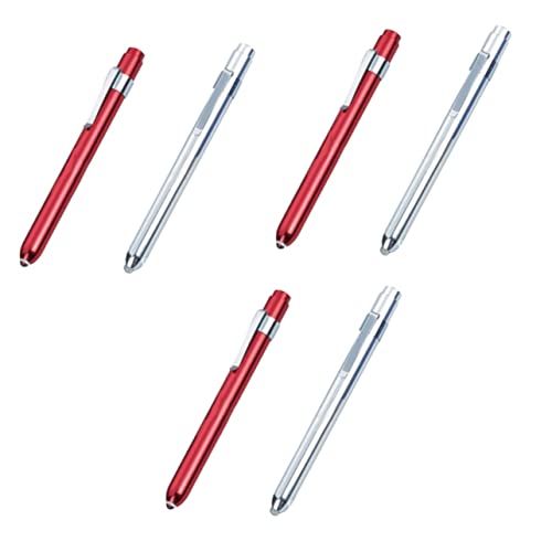 iplusmile 6 Stk LED-Stiftlicht wiederaufladbare LED-Taschenlampe Pupillenlichtstift pupillenleuchte Taschenlampe für Ärzte krankenschwester zubehör Taschenlampen medizinisches Stiftlicht rot