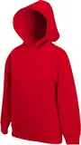 Fruite of the Loom Kinder Kaputzenshirt, Hoodie, vers. Farben 164,Rot