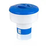 Gre 90140 - Schwimmende Dosieranlage für die chemische Behandlung von Schwimmbädern. Desinfektion und Reinigung von Schwimmbadwasser, für 200 g Tabletten, weiß und blau.